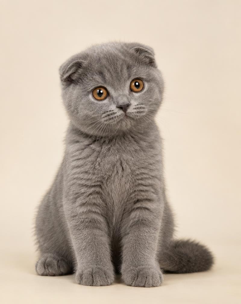 Ejemplo de Scottish Fold color Azul/Gris