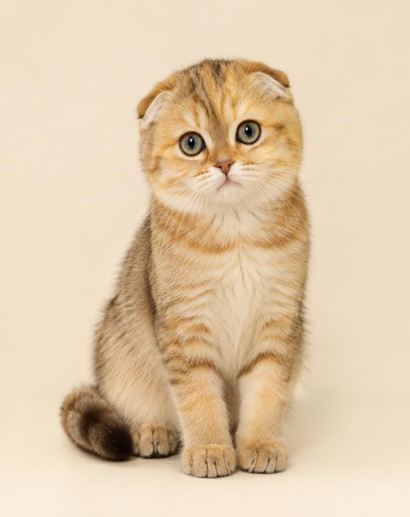 Ejemplo de Scottish Fold color Tabby Dorado